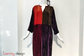  Velvet dress mixed with 4 colors- MAGDA QUATRO
